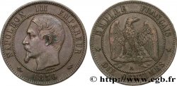 Dix centimes Napoléon III, tête nue 1856 Paris F.133/34