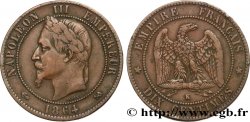 Dix centimes Napoléon III, tête laurée 1864 Bordeaux F.134/15