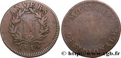 5 cent. Anvers à l’N, frappe de l’atelier de Wolschot 1814 Anvers F.115B/2