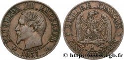Cinq centimes Napoléon III, tête nue 1857 Paris F.116/37