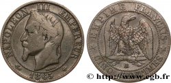 Cinq centimes Napoléon III, tête laurée 1865 Strasbourg F.117/17