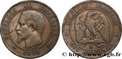 Dix centimes Napoléon III, tête nue 1855 Lyon F.133/26
