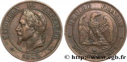 Dix centimes Napoléon III, tête laurée 1862 Strasbourg F.134/8