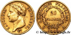 20 francs or Napoléon tête laurée, République française 1808 Paris F.515/2