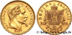 20 francs or Napoléon III, tête laurée 1864 Paris F.532/8