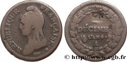 Un décime Dupré, modification du 2 décimes 1796 Paris F.127/1