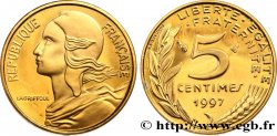 5 centimes Marianne, BE (Belle Épreuve), 4 plis 1997 Pessac F.125/40 var.