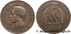Dix centimes Napoléon III, tête nue 1854 Strasbourg F.133/13