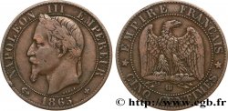 Cinq centimes Napoléon III, tête laurée 1865 Strasbourg F.117/17