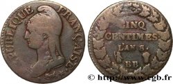 Cinq centimes Dupré, grand module 1800 Strasbourg F.115/124