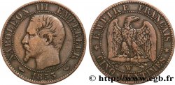 Cinq centimes Napoléon III, tête nue 1853 Lille F.116/7