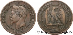 Dix Centimes Napoléon tête laurée 1865 Strasbourg F.134/17