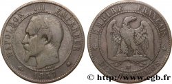 Dix centimes Napoléon III, tête nue 1857 Strasbourg F.133/43