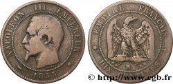 Dix centimes Napoléon III, tête nue, différent levrette 1855 Marseille F.133/30