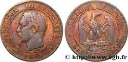 Dix centimes Napoléon III, tête nue 1855 Strasbourg F.133/23