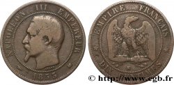 Dix centimes Napoléon III, tête nue 1853 Bordeaux F.133/7