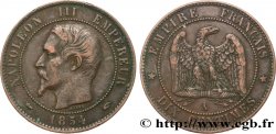 Dix centimes Napoléon III, tête nue 1854 Paris F.133/11