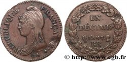 Un décime Dupré, grand module 1799 Strasbourg F.129/32