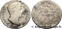 1 franc Napoléon Empereur, Calendrier révolutionnaire 1805 Paris F.201/14