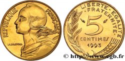 5 centimes Marianne, BU (Brillant Universel), frappe médaille 1993 Pessac F.125/34