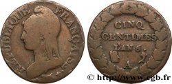 Cinq centimes Dupré, grand module 1797 Paris F.115/1