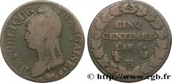Cinq centimes Dupré, grand module 1797 Orléans F.115/28
