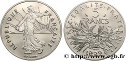 5 francs Semeuse, nickel, Belle Épreuve 1992 Pessac F.341/25 var.