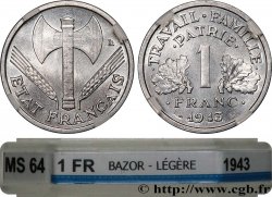 1 franc Francisque, légère 1943  F.223/3