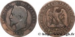 Dix centimes Napoléon III, tête laurée 1863 Strasbourg F.134/11