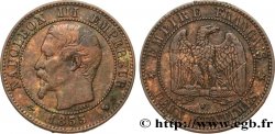 Deux centimes Napoléon III, tête nue 1855 Lille F.107/37