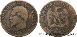Cinq centimes Napoléon III, tête nue 1857 Marseille F.116/42