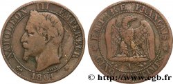 Cinq centimes Napoléon III, tête laurée 1861 Paris F.117/4