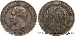 Dix centimes Napoléon III, tête nue, différent levrette 1855 Marseille F.133/30