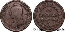 Un décime Dupré, grand module 1799 Paris F.129/20