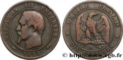 Dix centimes Napoléon III, tête nue 1855 Lyon F.133/25