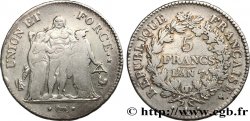 5 francs Union et Force, Union serré, avec glands intérieurs et gland extérieur 1799 Paris F.288/95