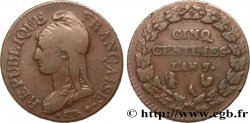 Cinq centimes Dupré, grand module 1799 Paris F.115/46