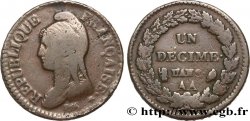 Un décime Dupré, grand module 1800 Metz F.129/54