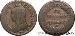Un décime Dupré, grand module 1800 Lille F.129/74