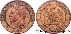 Dix centimes Napoléon III, tête laurée 1863 Paris F.134/10