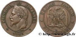Dix centimes Napoléon III, tête laurée 1863 Strasbourg F.134/11