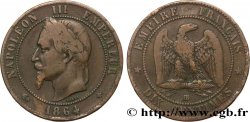 Dix centimes Napoléon III, tête laurée 1864 Strasbourg F.134/14