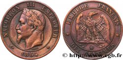 Dix centimes Napoléon III, tête laurée 1864 Strasbourg F.134/14