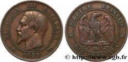 Dix centimes Napoléon III, tête nue 1855 Lyon F.133/26