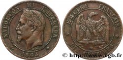Dix centimes Napoléon III, tête laurée 1864 Strasbourg F.134/14