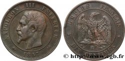 Dix centimes Napoléon III, tête nue 1857 Rouen F.133/42