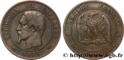 Dix centimes Napoléon III, tête nue 1857 Rouen F.133/42