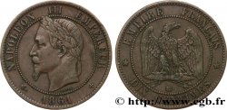 Dix centimes Napoléon III, tête laurée 1861 Strasbourg F.134/5