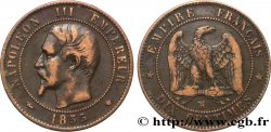 Dix centimes Napoléon III, tête nue, différent levrette 1855 Marseille F.133/30
