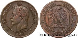Dix centimes Napoléon III, tête laurée 1863 Paris F.134/10